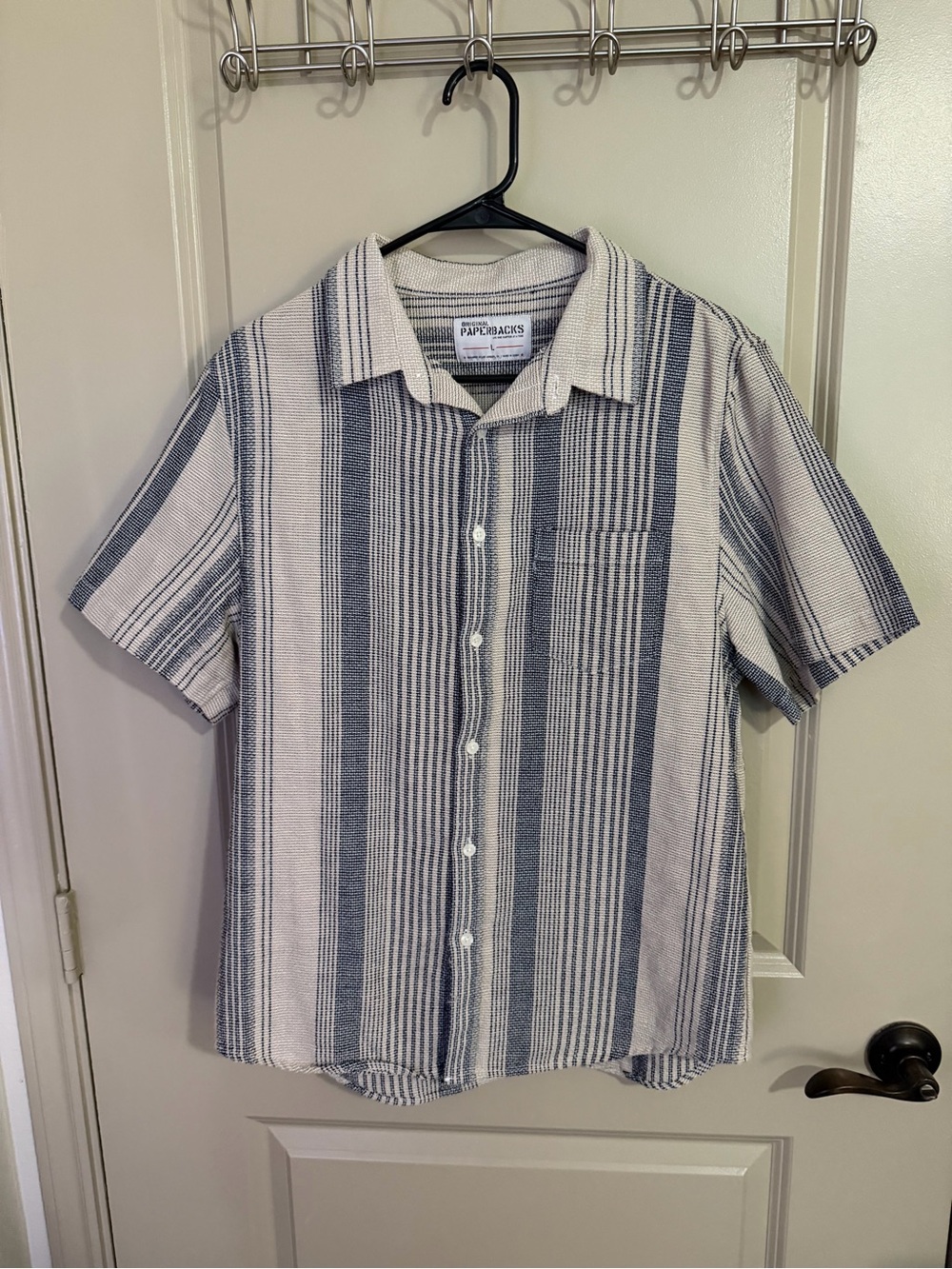 Original Paperbacks Textured Striped Shirt – Men’s L